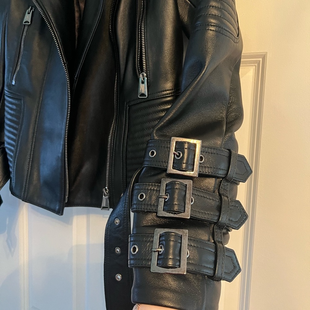 100% real lamb leather bicker jacket - Picture 3 of 10